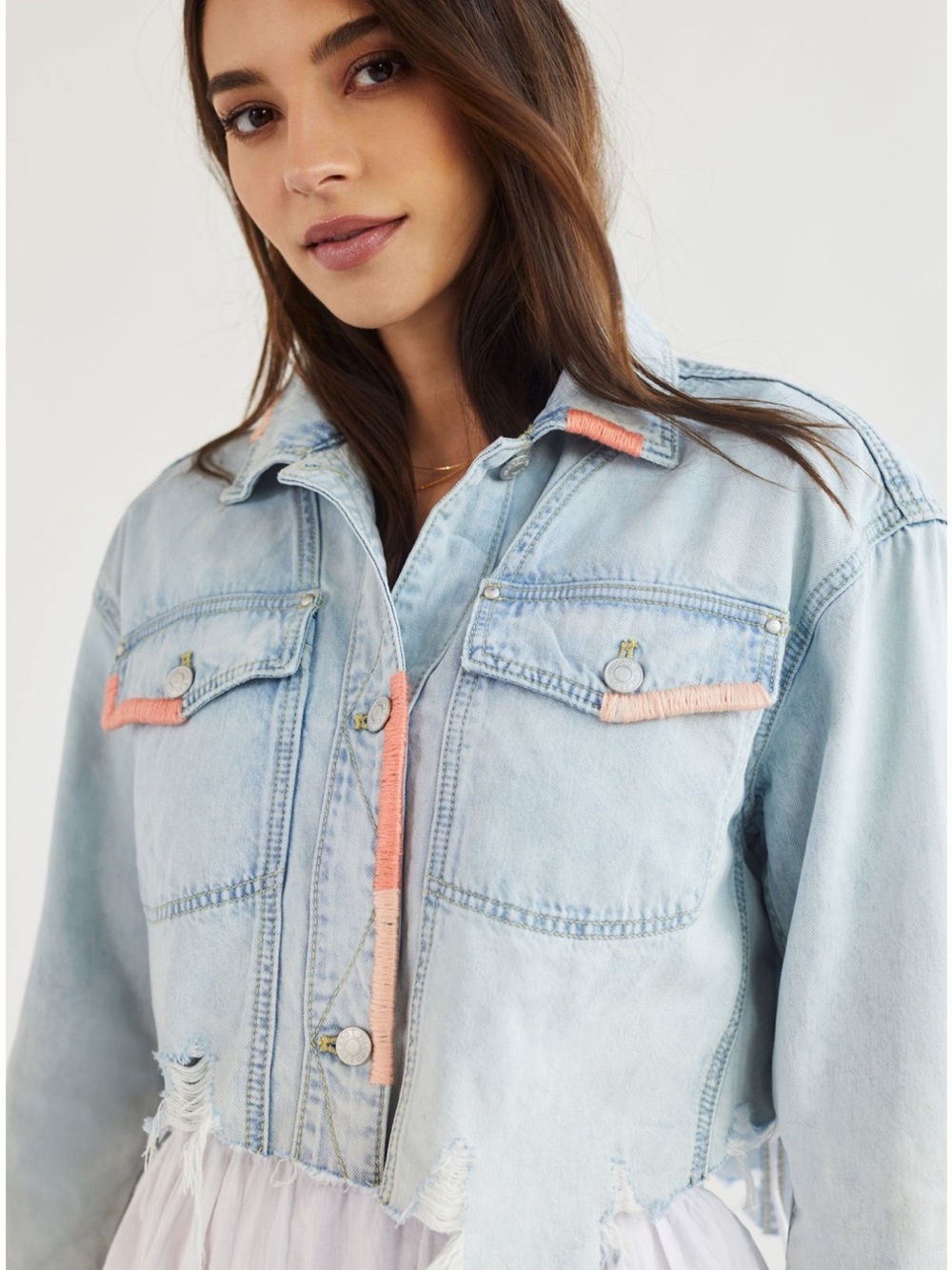 Pilcro Ultra Crop Trucker Jacket - Picture 3 of 4
